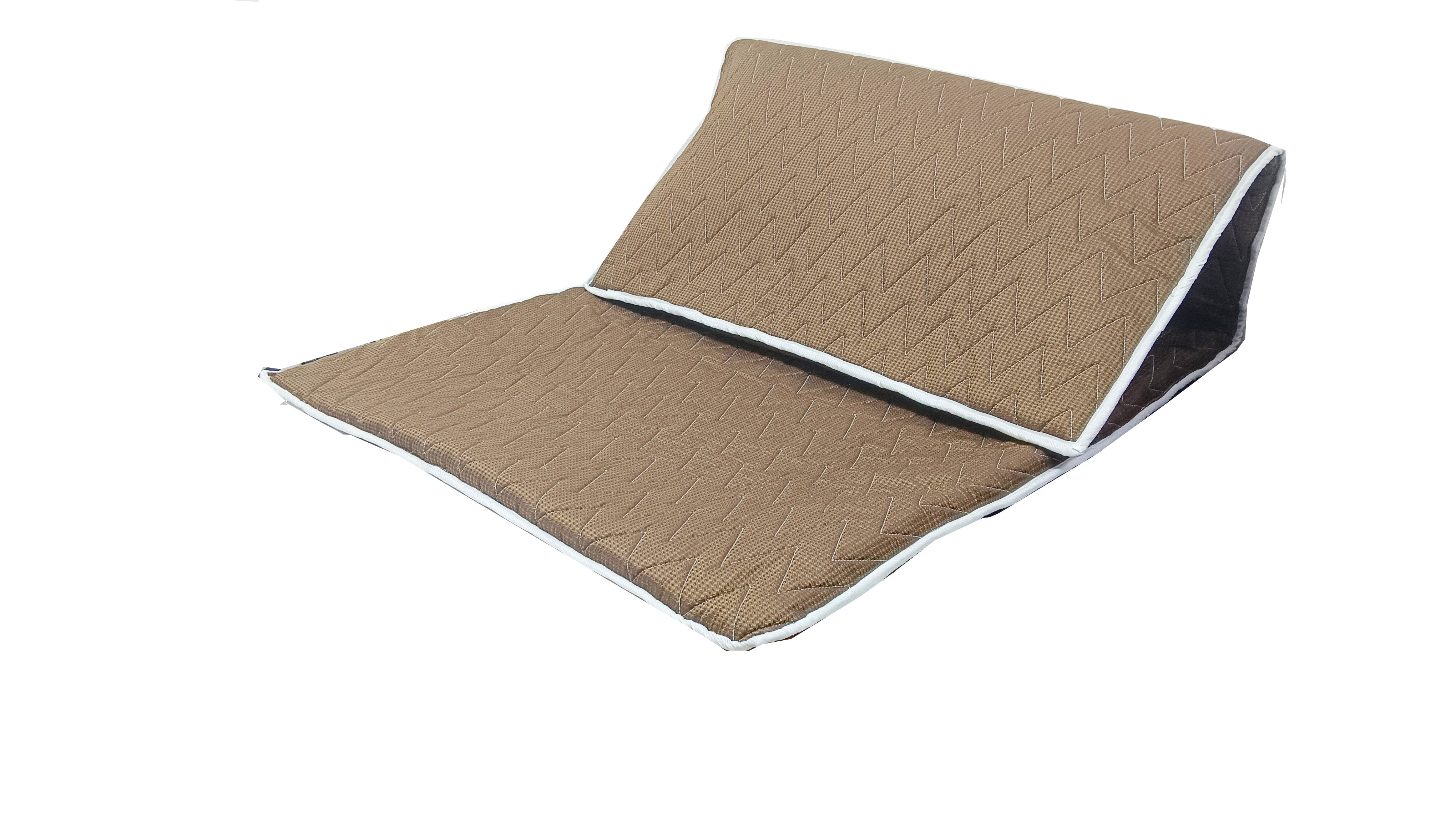 Folding Travel Mattress Single Size 190x90 5cm Brown Clr