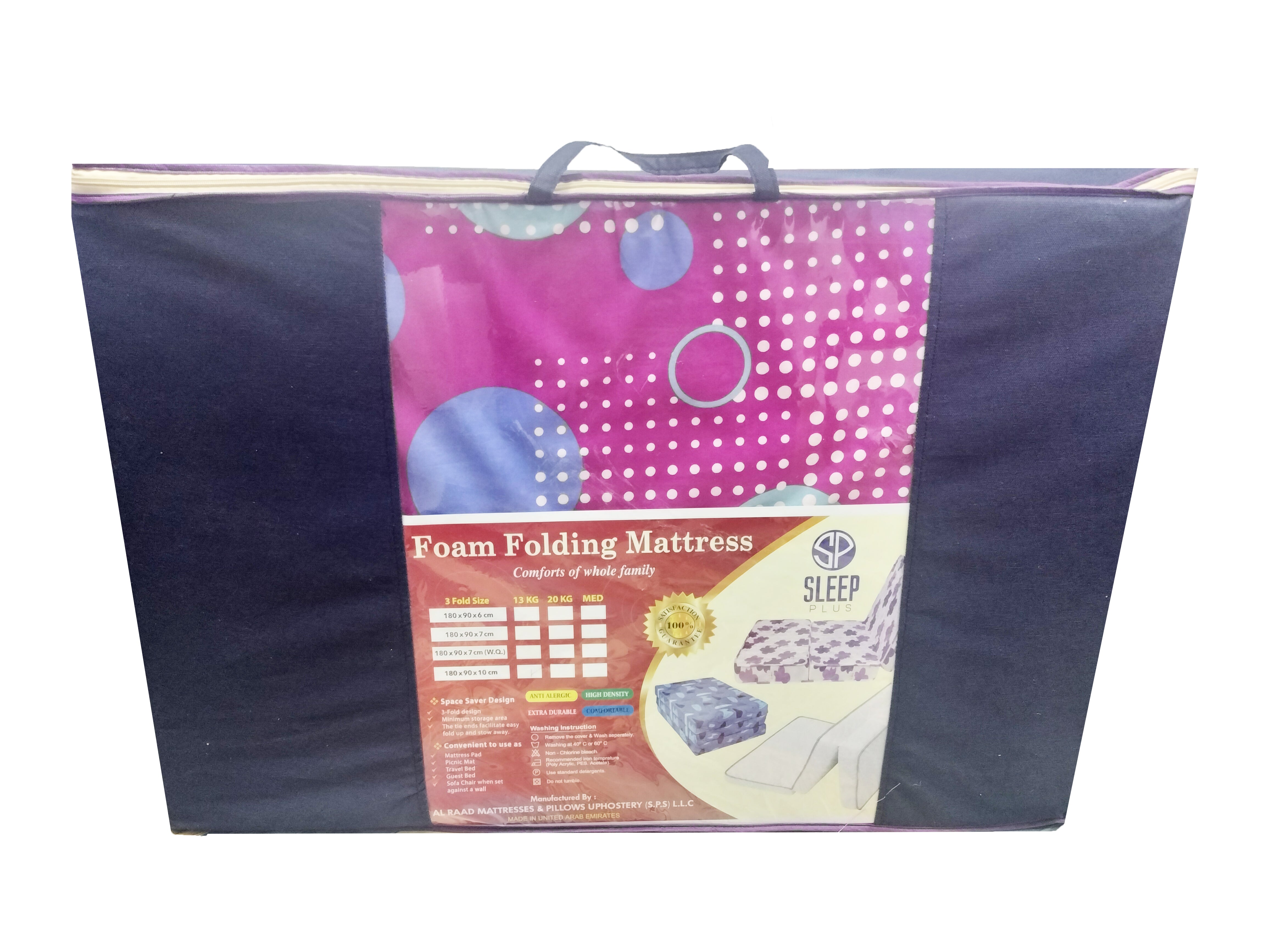 Folding foam Mattress #Sleep plus# 180X90X10CM