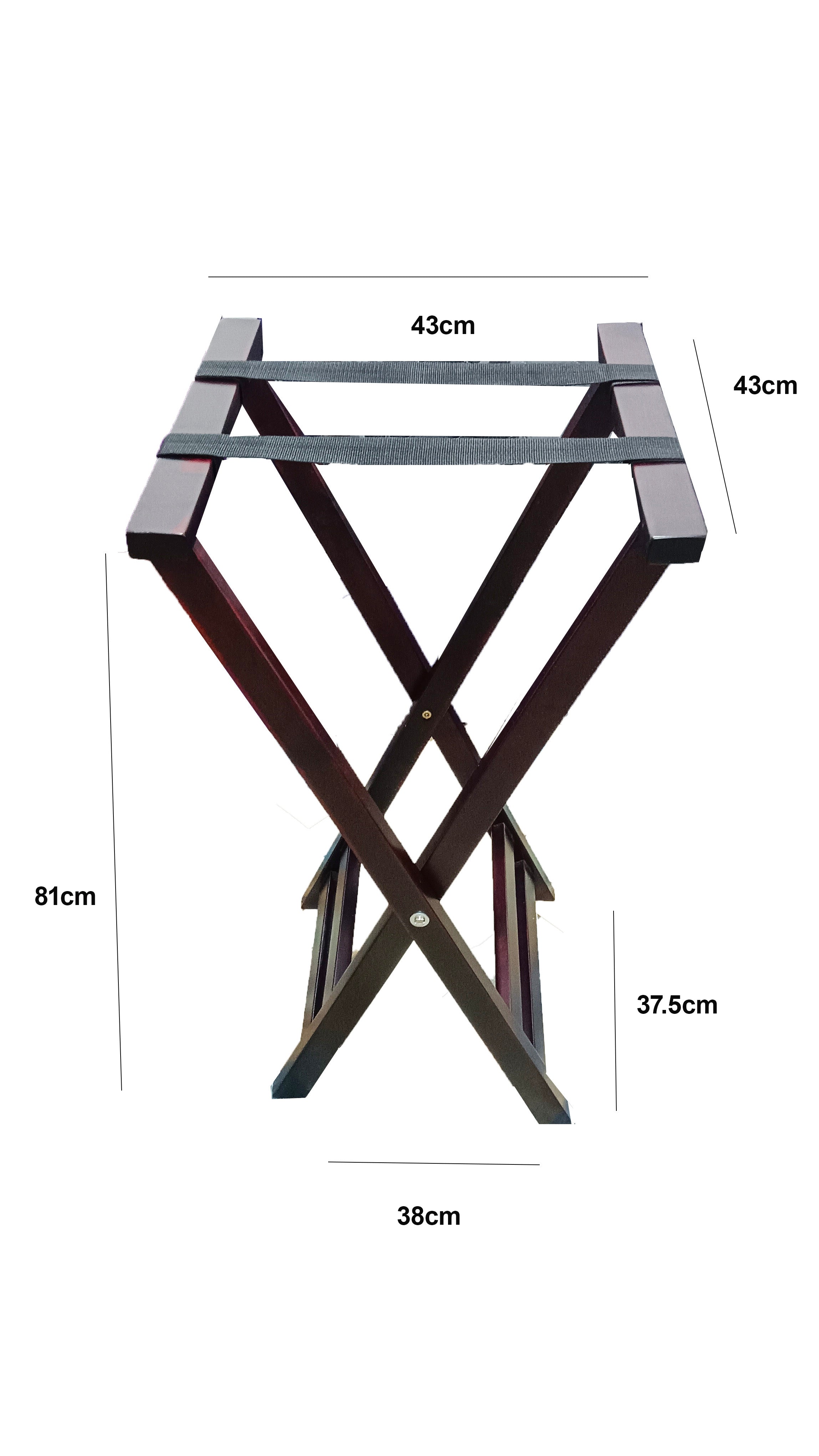 Solid wood Tray Stand 43x43x90cm