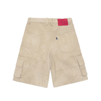 20 LEATHER SHORTS BEIGE // SHORTS
