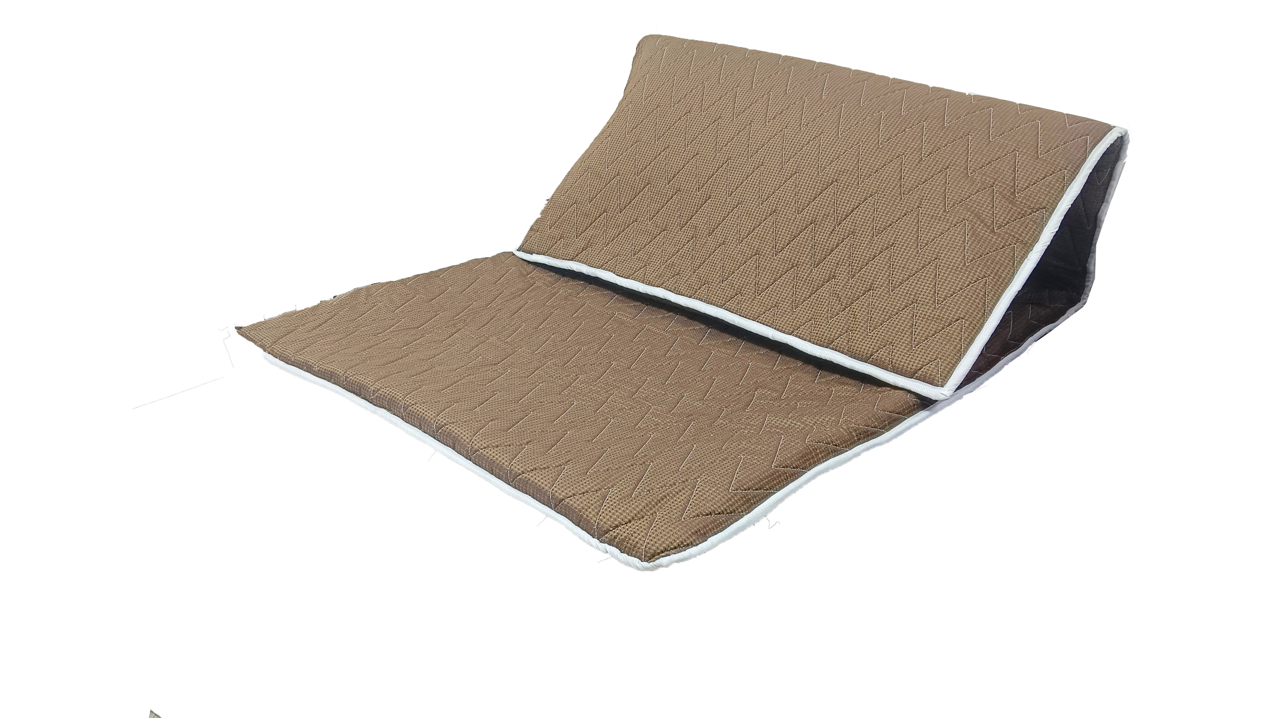 Folding Travel Mattress Single Size 190x90 5cm Brown Clr