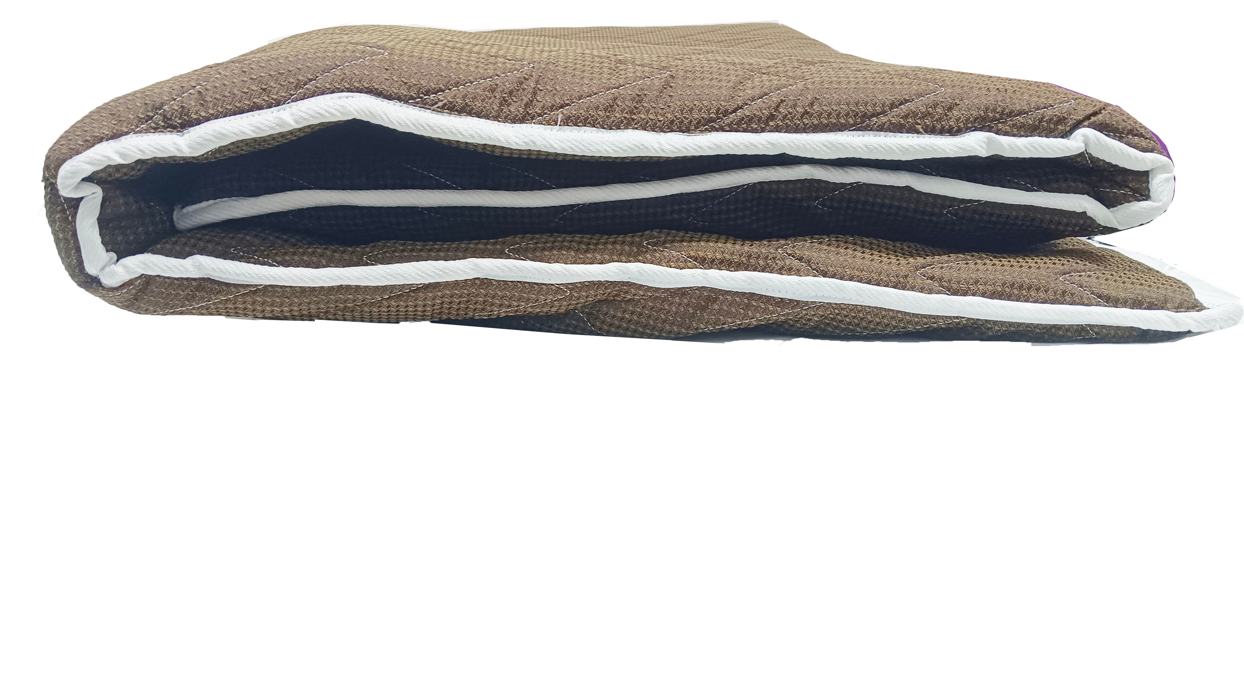 Folding Travel Mattress Single Size 190x90 5cm Brown Clr